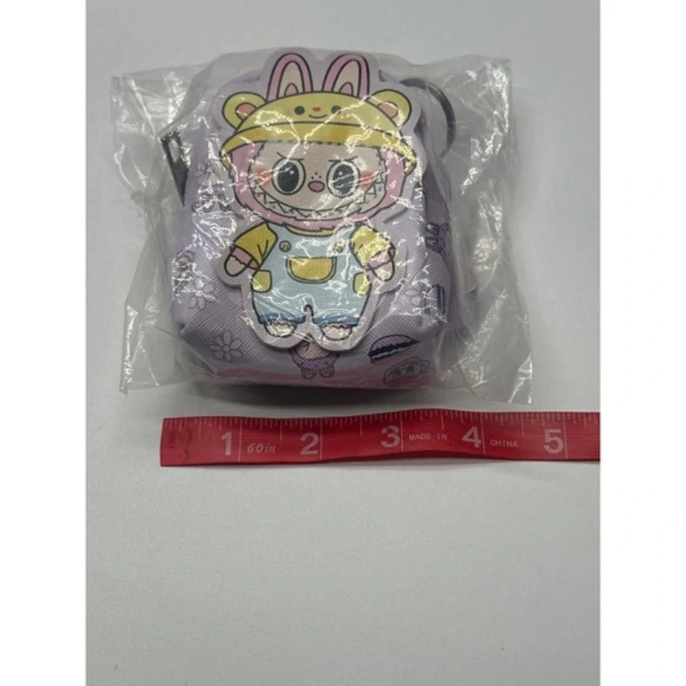 Mini Backpack Keychain‎ Plushie Lilac Cartoon Kawaii Character Bag Purse labubu